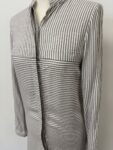 Primark striped grey and white long shirt – full view