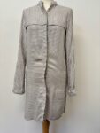 Primark striped grey and white long shirt – full view