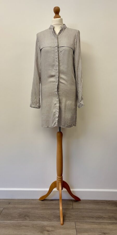 Primark Atmosphere striped grey and white long shirt, fits size 8