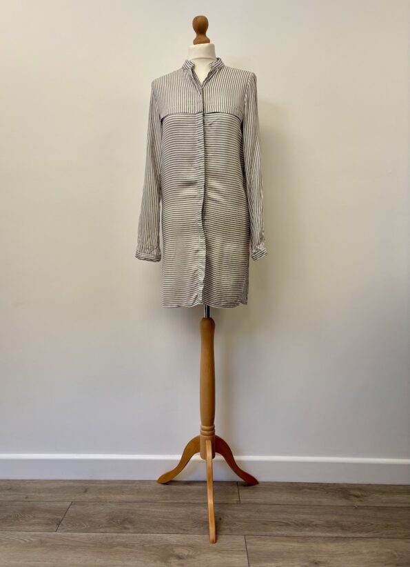 Primark Atmosphere striped grey and white long shirt, fits size 8