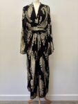 River Island black and gold new long dress – full view