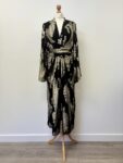 River Island new with tag long sleeved black and gold dress, size 10