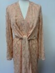 River Island pink long dress – full view