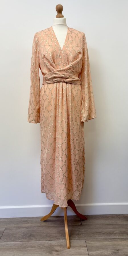 River Island 'In Other Words' peachy pink dress, size 12