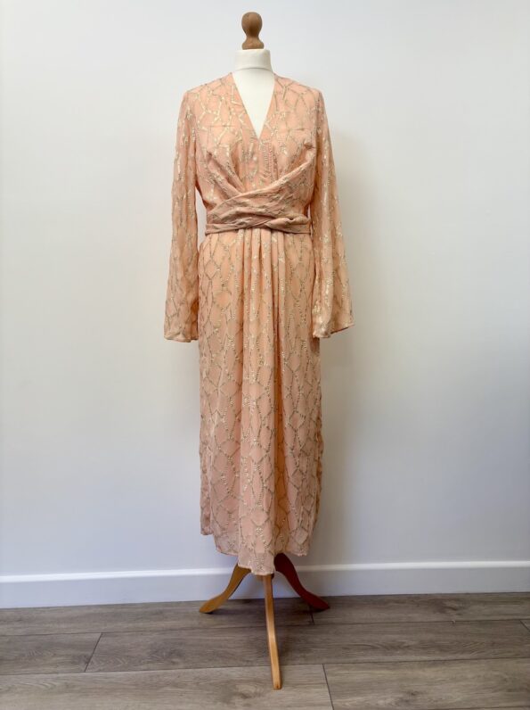 River Island 'In Other Words' peachy pink dress, size 12