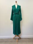 River Island teal midi dress with wide kimono style sleeves, size 10