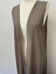 Silver grey sleeveless waistcoat wrap – full view