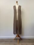 Silver grey sleeveless waistcoat wrap – full view
