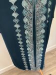 Teal embroidered abaya