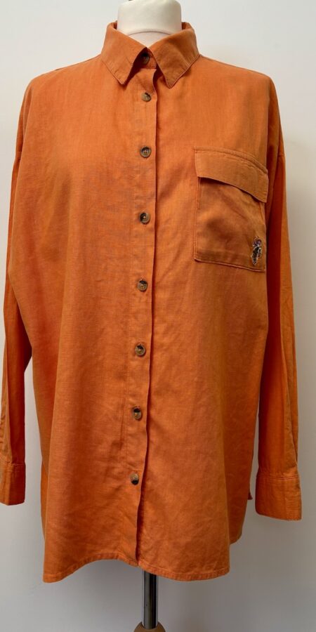 US Polo Assn orange shirts with button open front